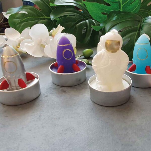 Spaceman/Rocket ship candle
