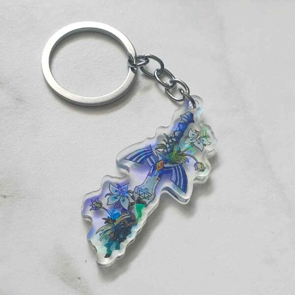 Decayed Master Sword Acrylic Keychain - Image 2